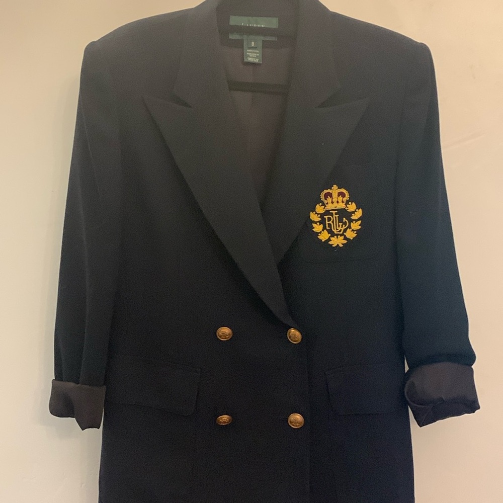 Ralph Lauren Navy Blazer, size 8